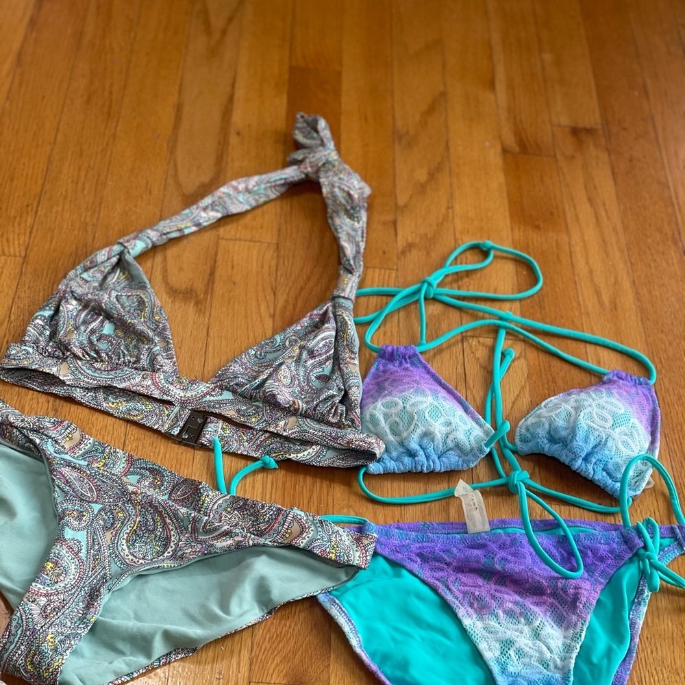 Colorful Paisley and Tie-Dye Bikini Bundle